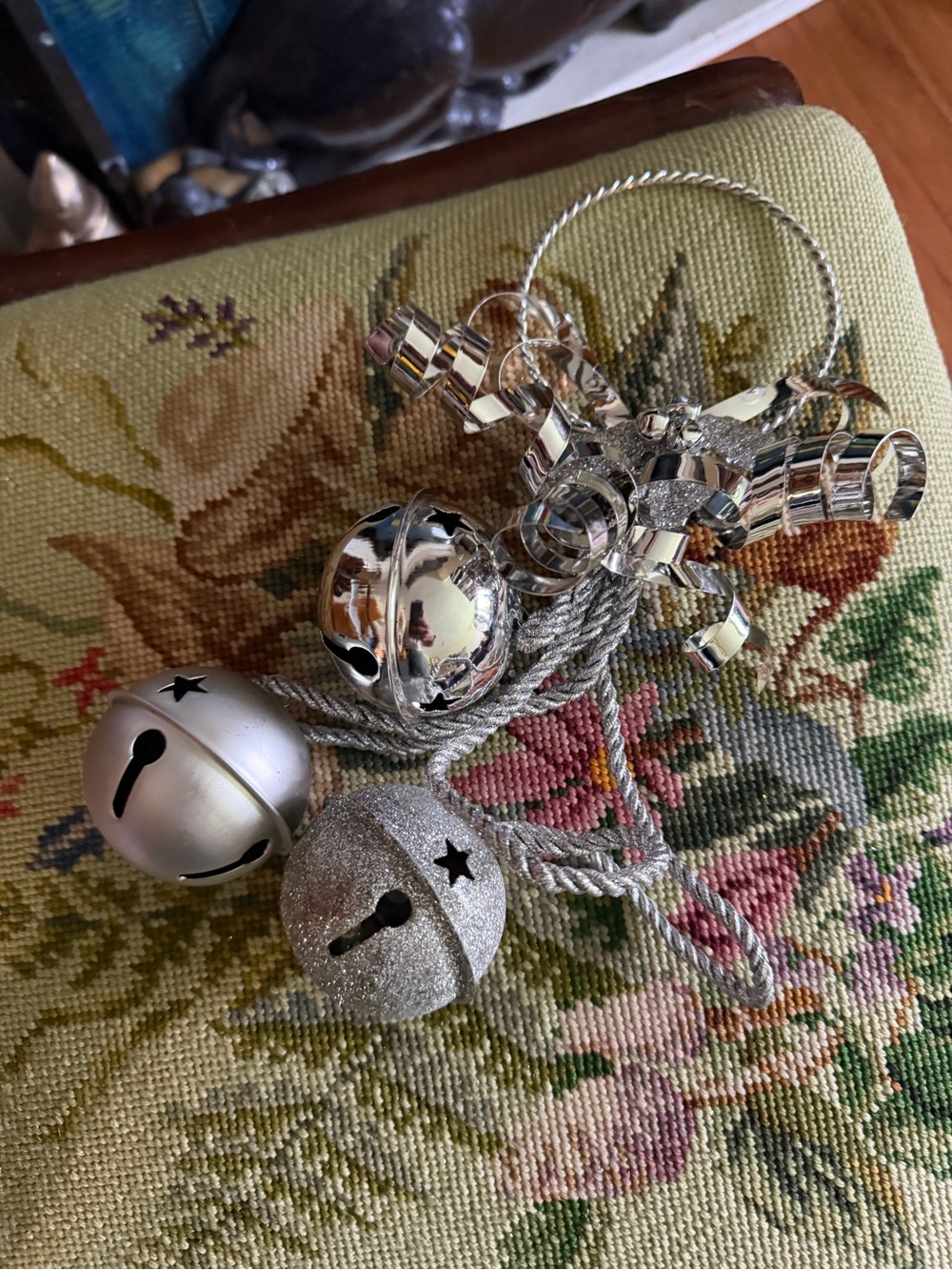 Star punched celestial door knob jingle bells